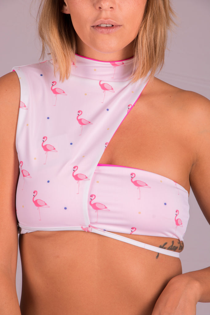 Scuba Flamingo Party Top M